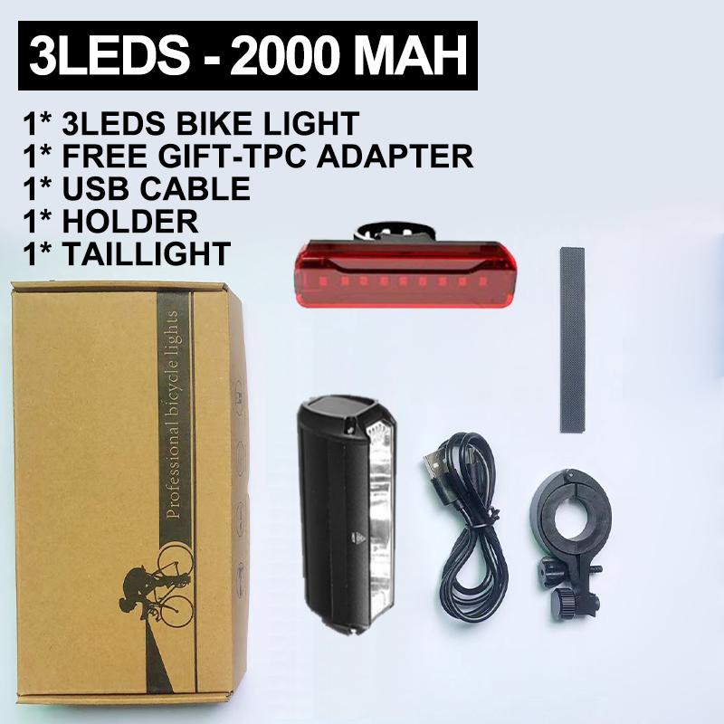 Luci LED per Bicicletta MTB 10000MAH Luce Ricaricabile per Bici Torcia Accessori per Ciclismo all'Aperto per Scooter Elettrico