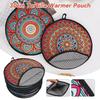 Tragbarer 30cm Tortilla-Wärmer Beutel Hitzebeständig Wiederverwendbar Burrito Stofftasche Rund mit Griff Pfannkuchen Thermotasche Mikrowelle