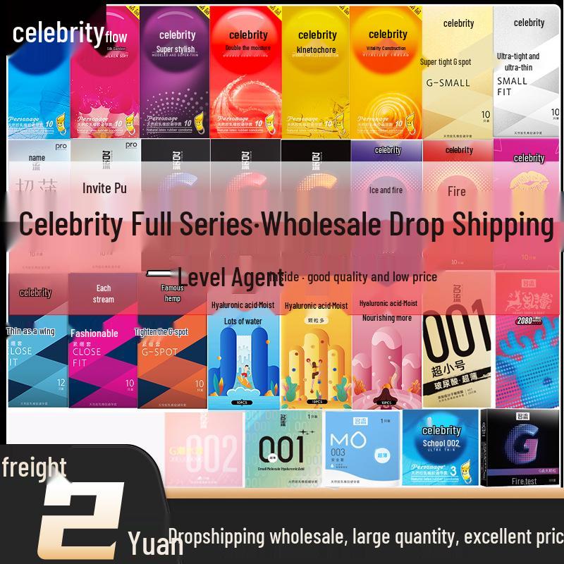 Celebrity Ultra-Thin 002 Gepunktete Kondome 10er-Pack: Ideal für Hotel- und Familienplanungsnutzung