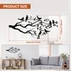 Metal Birds Wall Art Vivid Birds On Branch Black Metal Bird Silhouette Hanging Wall Sculpture Large Decorative Wall Art