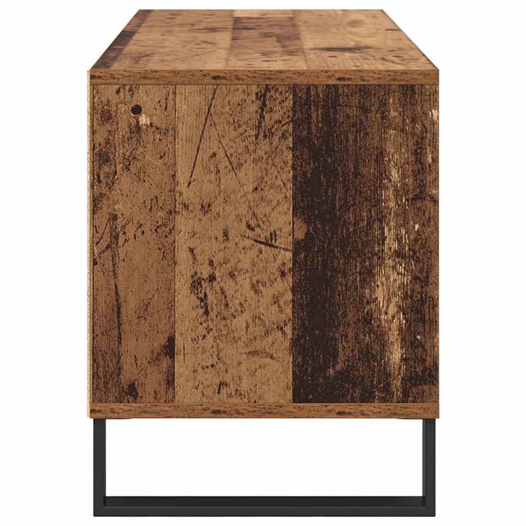 TV Stand Reclaimed Wood Look 100 x 34.5 x 44.5 cm Engineered Wood and Iron