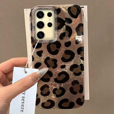 Retro Leopard Print Vortex Pattern Women Phone Case for Samsung Galaxy S25 Edge S24 S23 S22 S21 S20 FE Plus Ultra Shell Cover