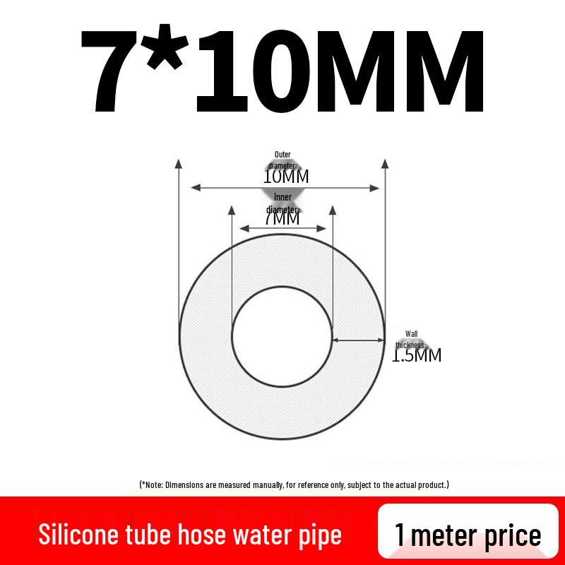 Elastic Tear-Resistant Transparent Silicone Water Hose - Odorless & High-Temperature Resistant for Household Water Dispensers