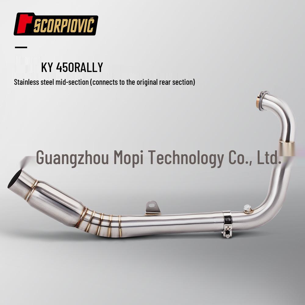 Motorcycle Exhaust System for KY450 Rally - Stainless Steel Full Set with Silencer