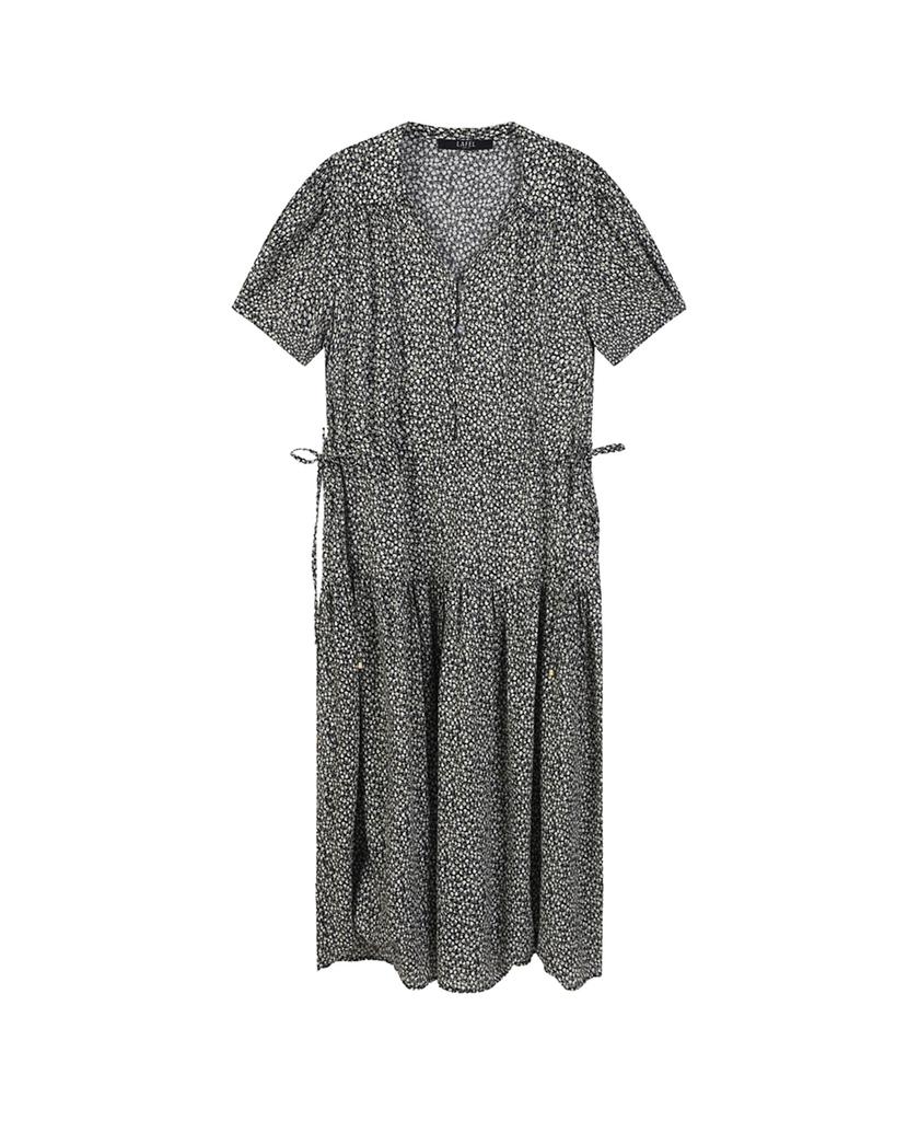 Raphael Sorob Cotton Shirred Long Dress