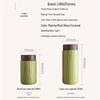 Lubao Ceramic Portable Travel Mug with Wood Grain Lid