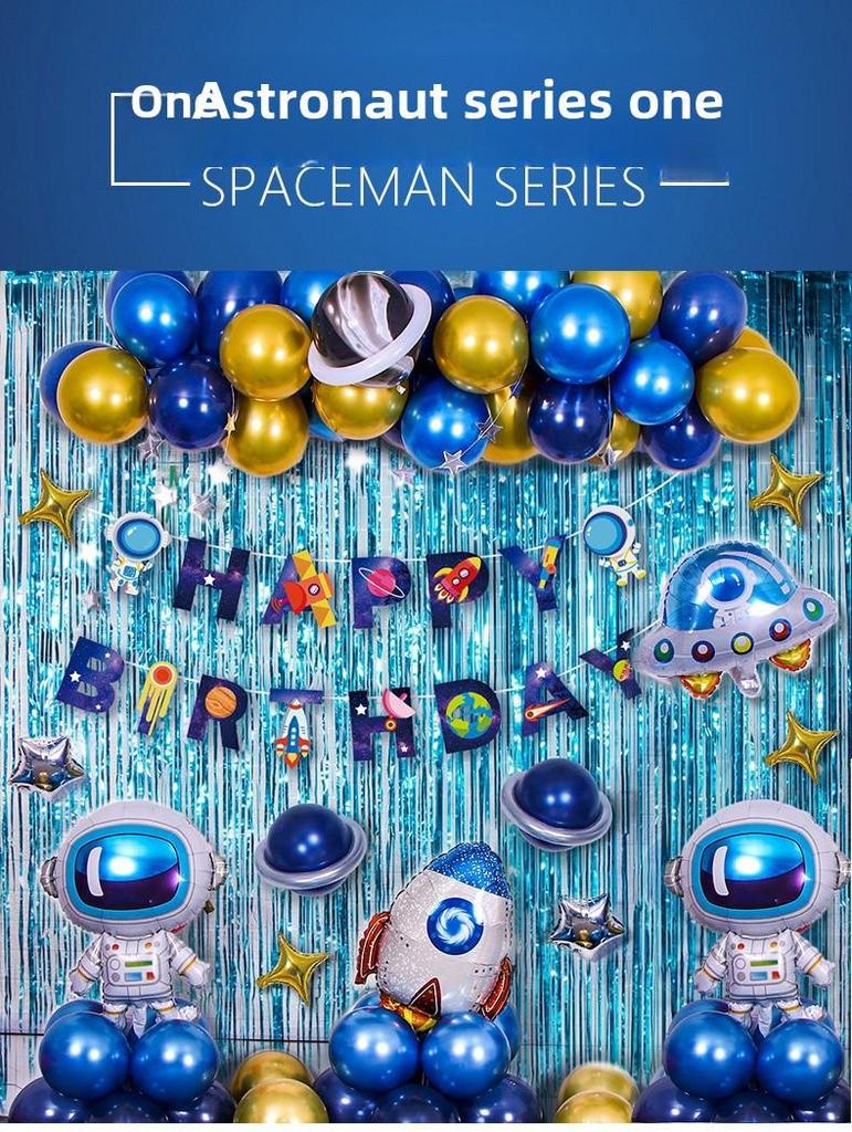 Astronaut Birthday Balloon Set – Kids' Party Decoration