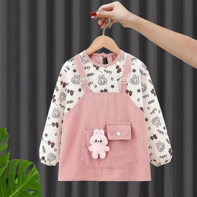 2025 Водонепроницаемый, устойчивый к пятнам, двусторонний детский комбинезон-фартук Size 16 (1-2 years)