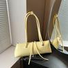 New Women Red Shoulder Bag Korean Versi Simple Solid PU Leather Underarm Bags 2026 Elegant Female Dating Handbags