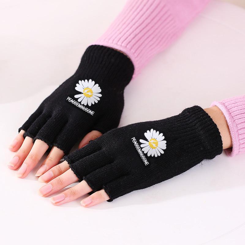 Fingerless Wool Gloves: Touchscreen-Compatible Knitted Cycling Gloves for Autumn and Winter Warmth
