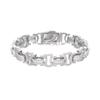 European-American Hip Hop 13mm Diamond Zirconia Bow Square Chain Necklace & Bracelet Set