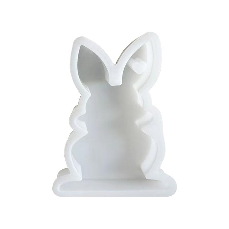 

Формы для свечей в виде пасхального кролика, силиконовая форма в виде кролика в форме сердца, форма для выпечки шоколада и эпоксидной смолы своими руками на День святого Валентина