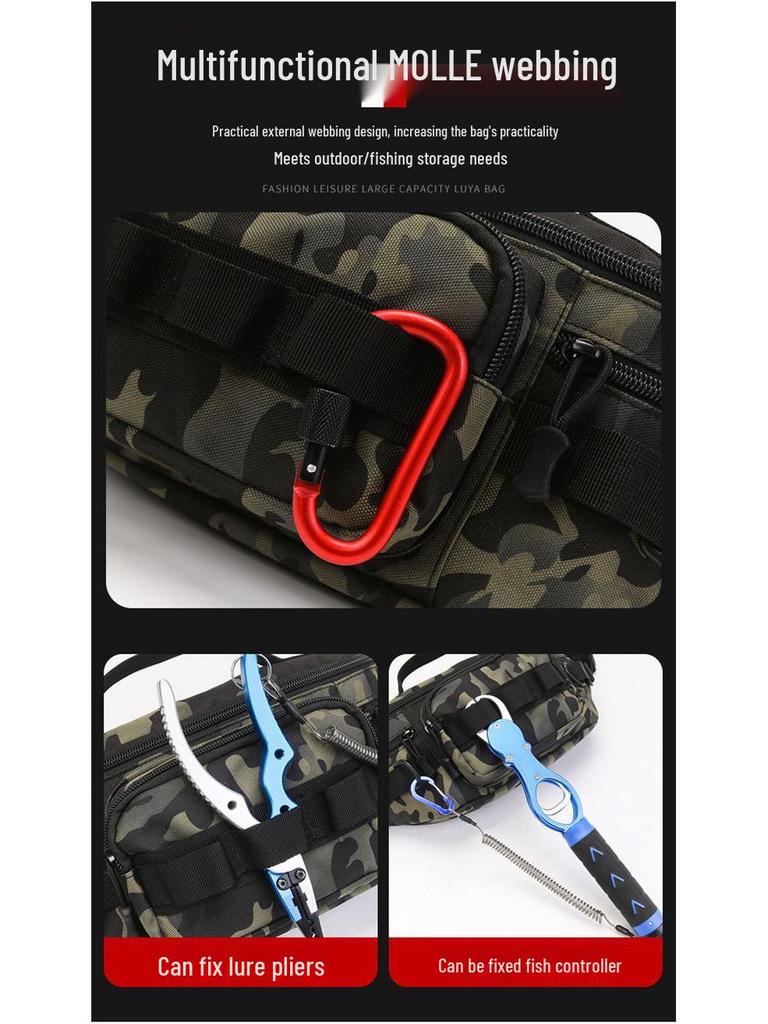 Multi-functional Tactical Crossbody Waist Bag for Men & Women - Outdoor Sports, Casual Fishing, Large Capacity