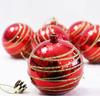 6-piece Red Christmas Ball Decoration Prop