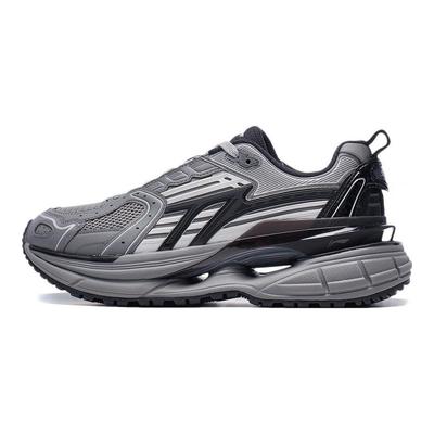 Li Ning Comet 5 Cushioning, Wear Resistant Low Top Casual Shoes Men's Gray Black AGCT351-2