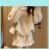 Lazy Style Knit Sweater Skirt Set For Women With Embroidered Hem For Casual Winter Wear