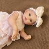 Lifelike 46 Cm Reborn Baby Girl Doll Meadow Whole Body Silicone Simulation Doll Can Bath Handmade 3D Painted Skin Newborn Dolls for Kids Holiday Gifts