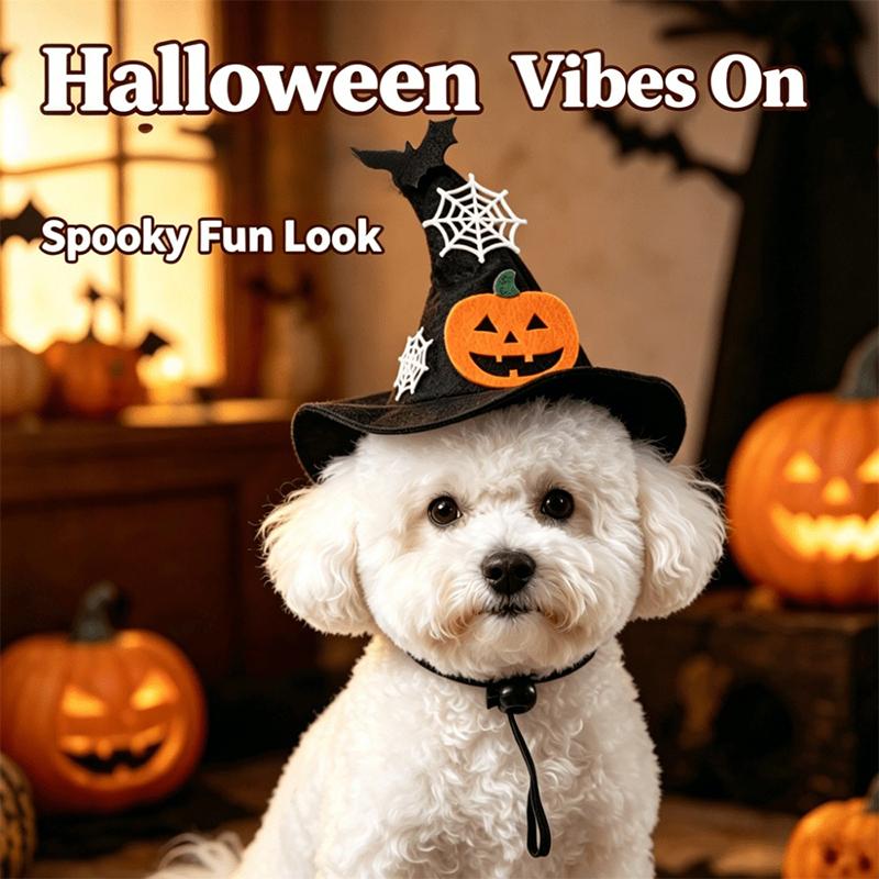 Handmade Pumpkin Hat Cat Headpiece With Fun Decorations Pet Hat For Halloween Cute Pet Dog Hat Pet Accessories New
