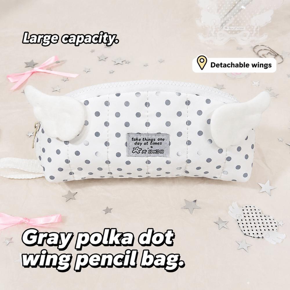 Mehrschichtige Stifttasche Polka-Dot-Print Federmäppchen Ins Federmäppchen Schulbedarf
