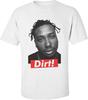 Actual Fact ODB Vintage Hip Hop Dirt Pullover Men's Crewneck T Shirt Short Sleeve Top Unisex Pure Cotton Tee White