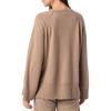 Armani Exchange Logo Print Round Neck Long Sleeve Knit Sweater Women sweater Light-Brown 6RYM1Q-YMT8Z-0748