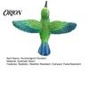 Weather Resistant Statue Resin Hummingbird Figurine, Clip?on Bird for Fence, Flower Pot Tree Garden Landscaping Accessory Branch, Realistic