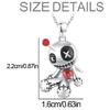 Trendsetting Voodoo Doll Jewelry Set Enigmatic Voodoo Doll Fashion Necklace And Earrings Set For Edgy Accessorizing