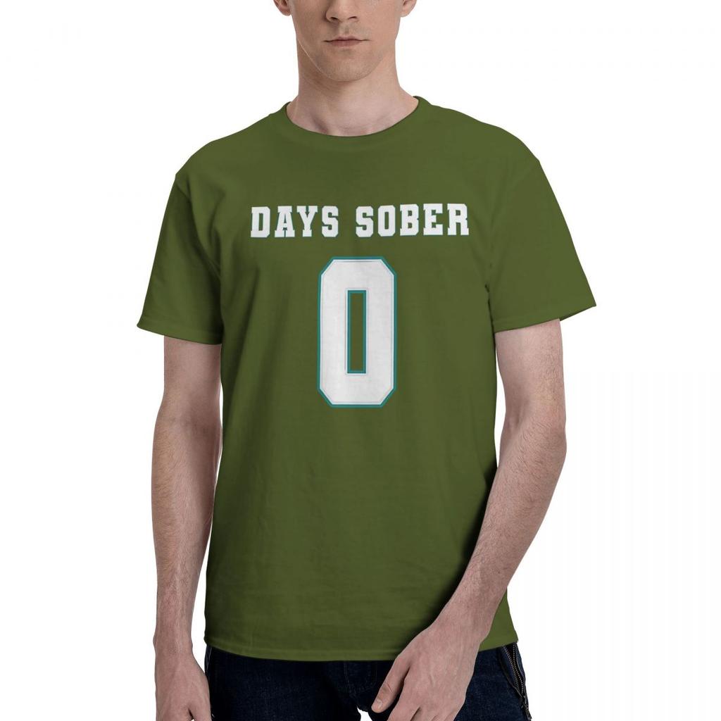 Zero Days Sober 100 Cotton Casual Breathable Confortable Tops Funny TShirt For Men Graphic Tee