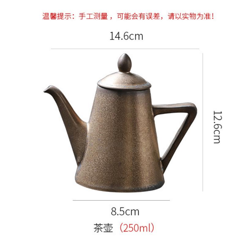 Chinesische Antike Große Brau-Keramik-Teekanne Vintage Vergoldetes Kung-Fu-Teeset Einzelne Kanne Alte Teekanne