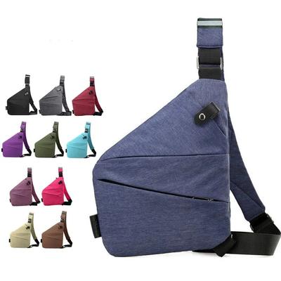 Dünne, diebstahlsichere kleine Brusttasche für Männer, Umhängetaschen für Männer mit einer Schulter für Reisen, Jungen, Sporttasche