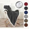 Luxurious Sherpa Flannel Fleece Blanket Soft Plush Warm Thickened Comfort