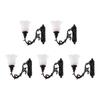 5 Pieces Model Railway Wall Lamp Miniature Lights for Landscape Diorama Fairy Garden