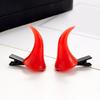 Reusable Halloween Devil Horn Hair Clip Creative Hairband Stylish Resin Hair Accessory For Themed Parties Event