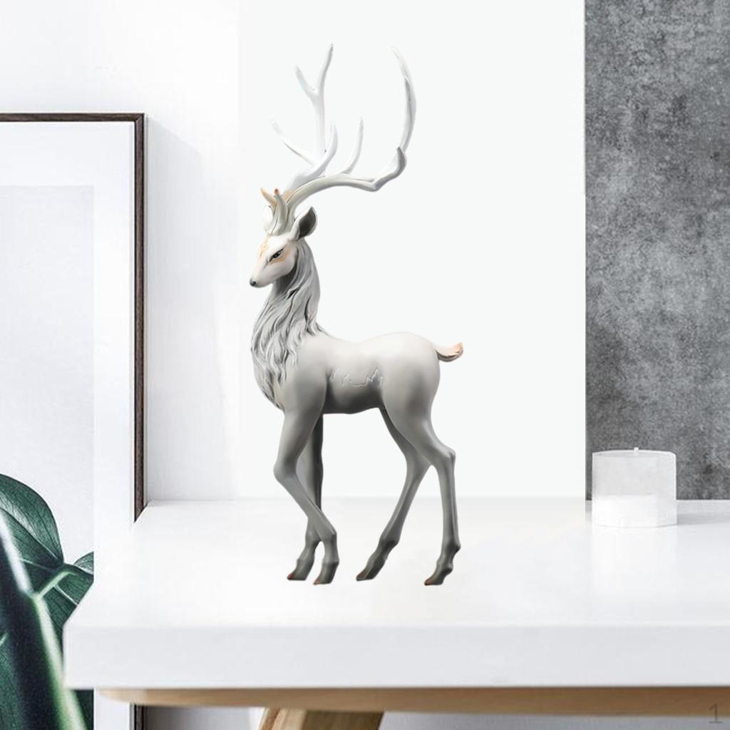 Creative Reindeer Ornaments Collectible Light Luxury Modern Deer Decoration for Shelf Gifts Home
