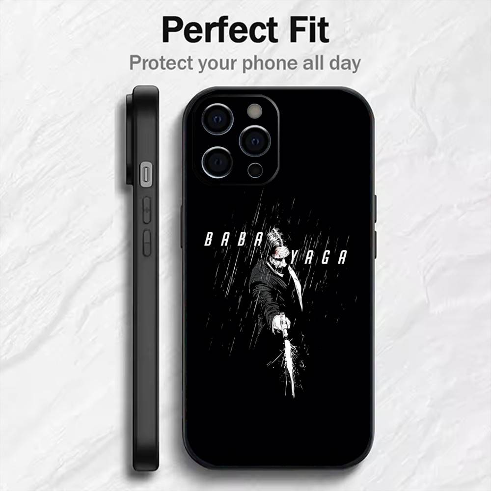 

Movie Character John Wick Phone Case For iPhone17,16,15,14,13,12 Plus,Max Soft Silicone Black Cover iPhoneXSMAX