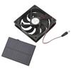Outdoor Solar Panel Fan Kit Monocrystalline Silicon for Caravans Campers Toilets Pet Houses 12V 3W