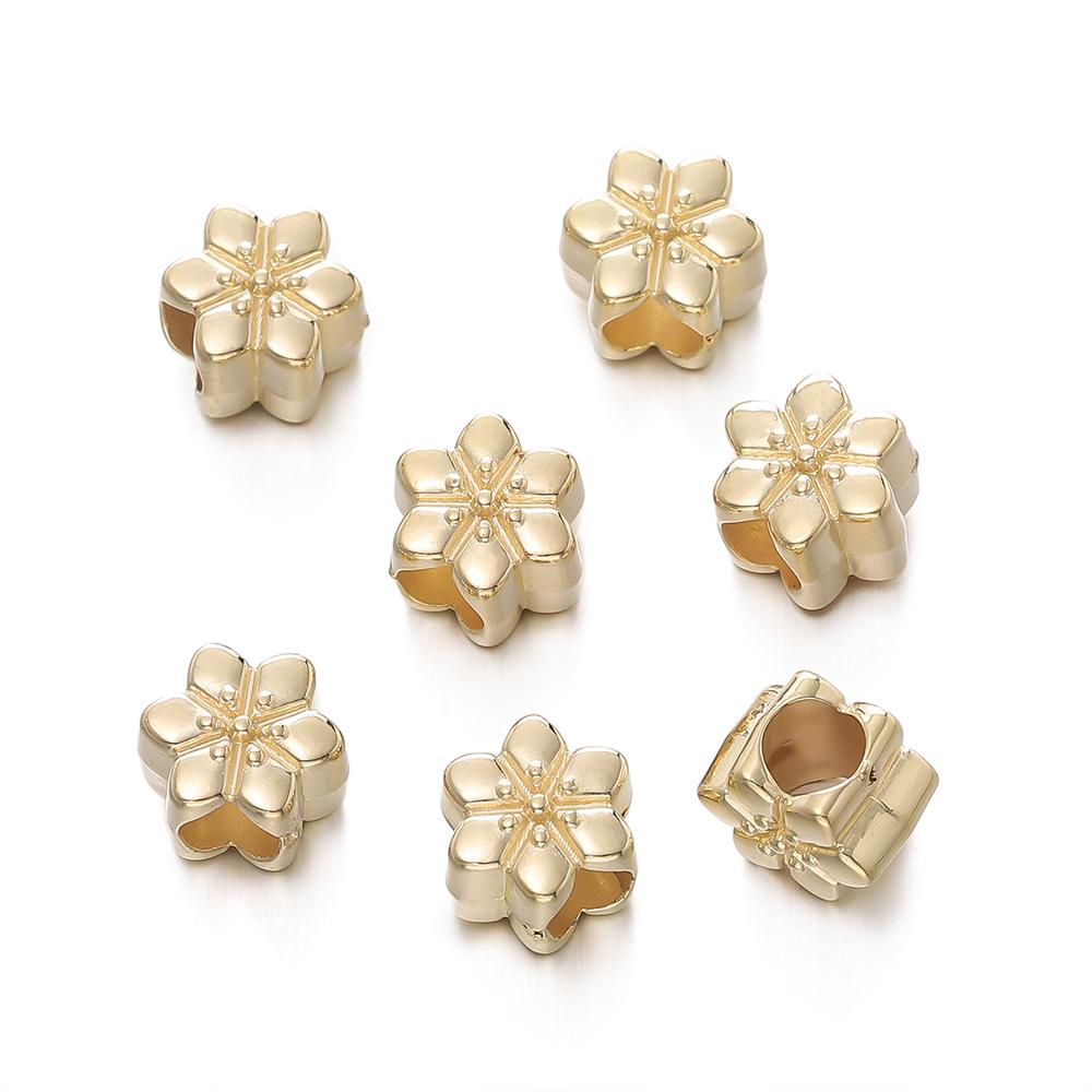 10pc/lot Heart Shape CCB Bead Gold Plated Loose Beads Spacer For Jewelry Making Accessories DIY Necklace Bracelet Charms