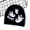 Pattern Ghost Festive Knitted Cap Halloween Fashion Hat Casual Breathable Gift