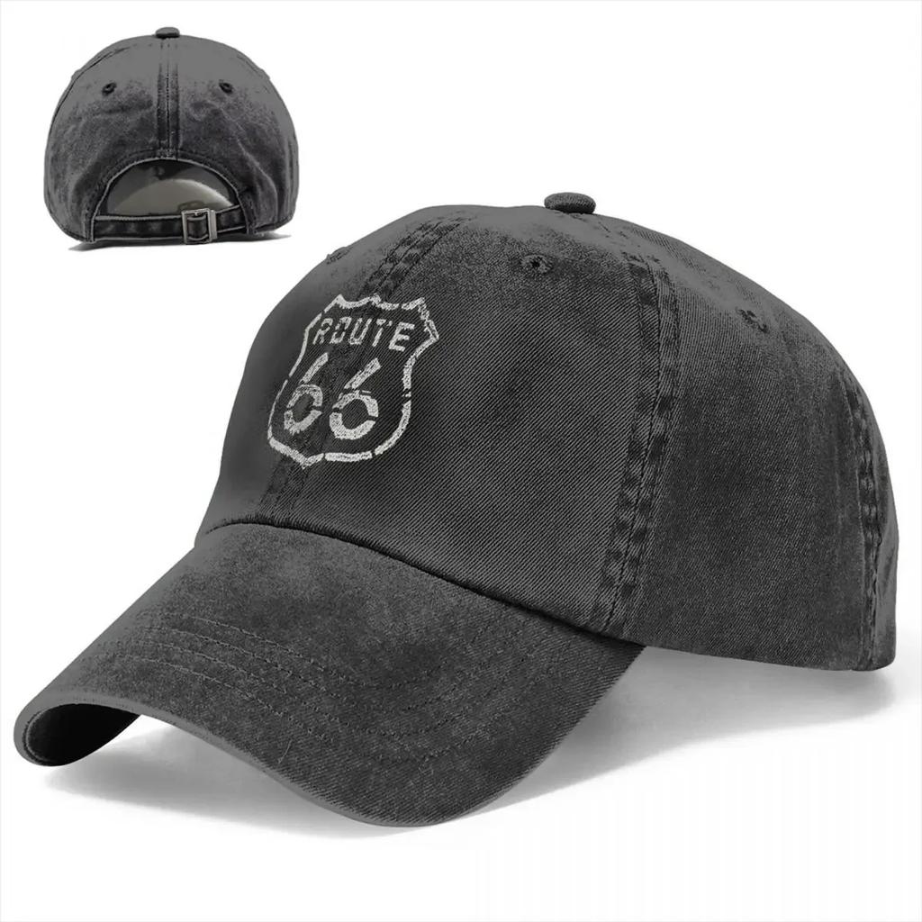 Vintage Route 66 Baseball Caps Peaked Cap Route 66 Sun Shade Cowboy Hats for Men Trucker Dad Hat