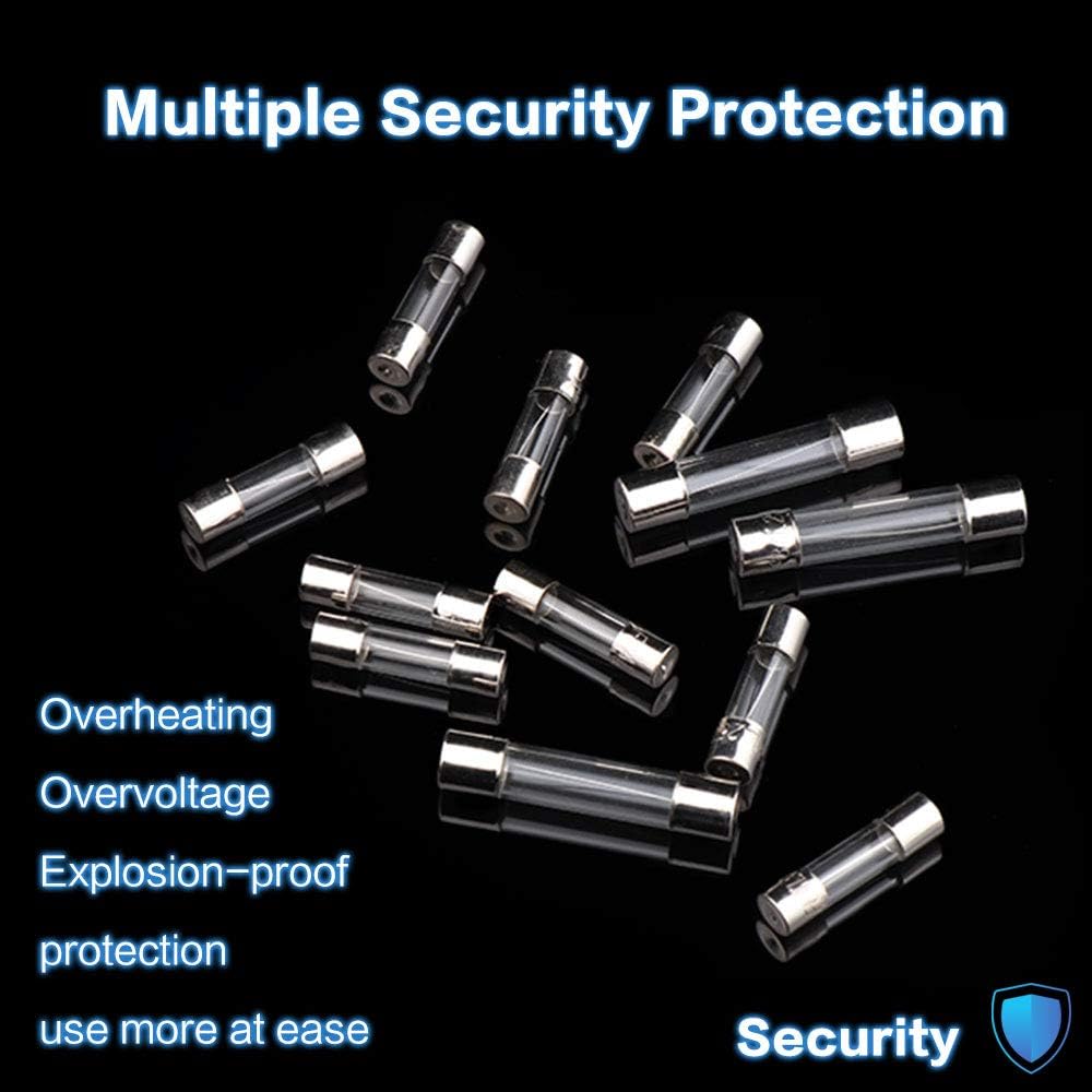 0.5A-30A 250V Fast-Blow Glass Tube Fuses Quick Blow Car Fuses Assorted Kit With Plastic Box 72Pcs 6X30Mm 10Pcs Fuse Seat Fast Acting For Car