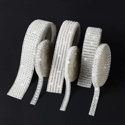 Pasek Samoprzylepny Cyrkoniowy DIY Rękodzieło Artystyczne Diamentowa Wstążka Taśma Cyrkoniowa na Odzież Buty Torby