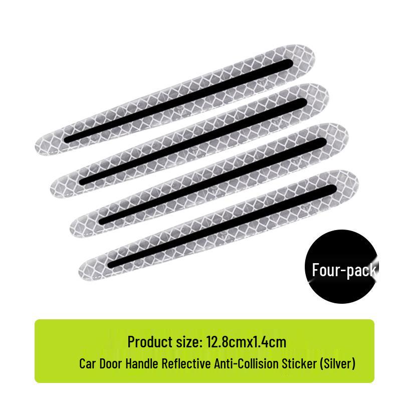 Car Door Anti-Collision Carbon Fiber Texture Reflective Protection Sticker