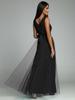 Cross-border 2023 V-Neck Waist-Cinching Sparkling Evening Gown with Slit