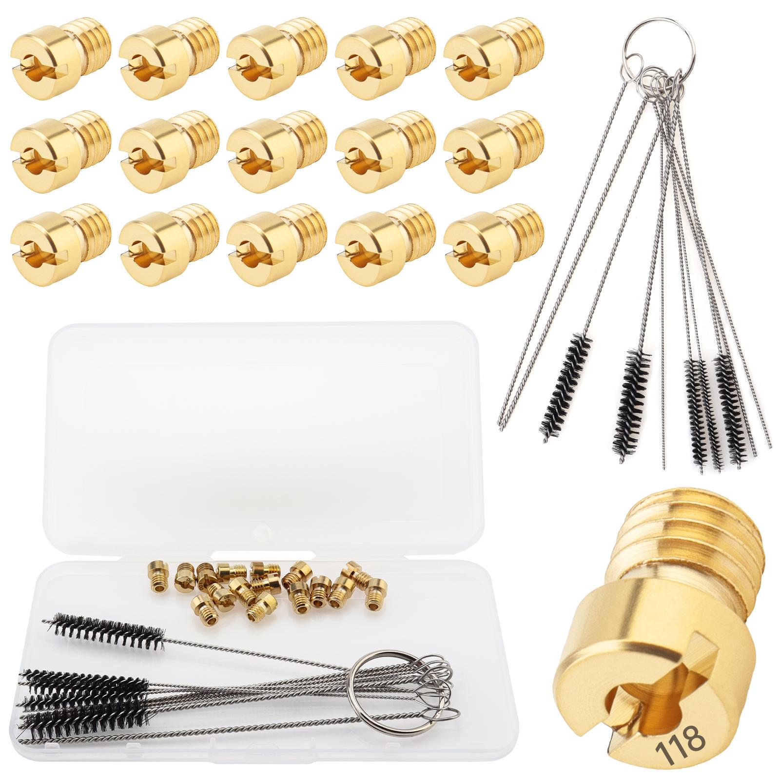 16pcs #80-118 Brass Carburetor Main Jet Kit Fit for Nibbi Keihin Nibbi Keihin CVK PE PZ CV VB VD VE GY6 99101-393 Main Nozzle как