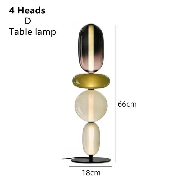 Nordic Design Colorful Glass Table Lamp for Bedside Dining Room Standing Light Exhibition Hall House LED Decor Lighting Study