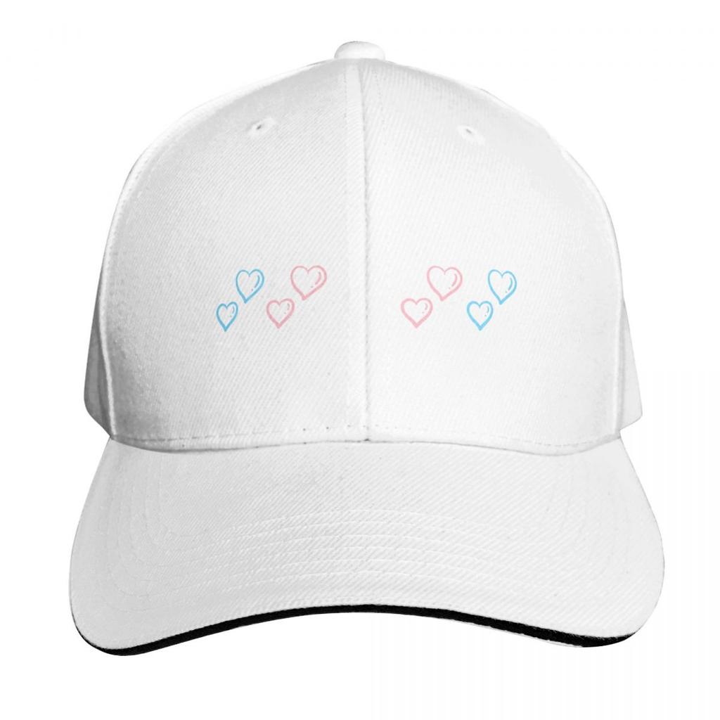Subtle Trans Hearts Baseball Cap Luxury Hat Golf Cap Kids Hat Anime Hat Womens Hats For The Sun Unisexs