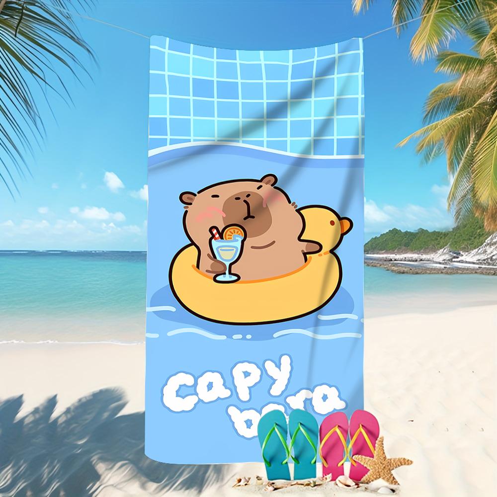 Niedliche Strandtücher mit Capybara-Print: Perfekt für den Sommer! Sofakissenbezug, Raum Heimdekorationortabel