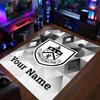 Crystal Velvet Rug Burnley Football Print Custom Name Text Floor Mat Home Decor