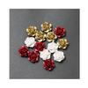Vintage Colorful Rose Resin Accessories Flat Back Cabochon Flower Crafts for DIY Jewelry Making Accessories
