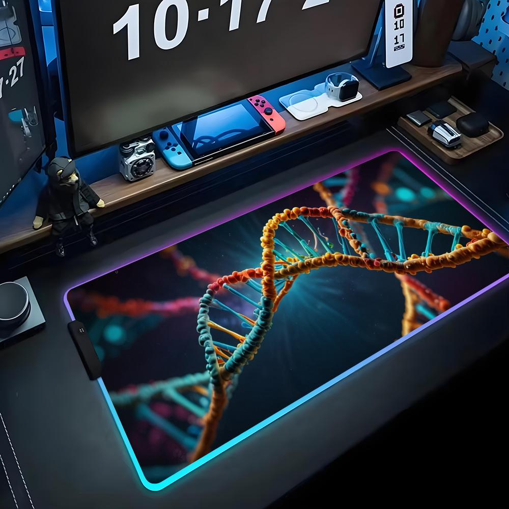 Gene Mouse Pad RGB Gaming Mousepad Big LED Pad PC Desk Mat Luminous Mouse Pad Large Keyboard Mats Table Rug With Backlit